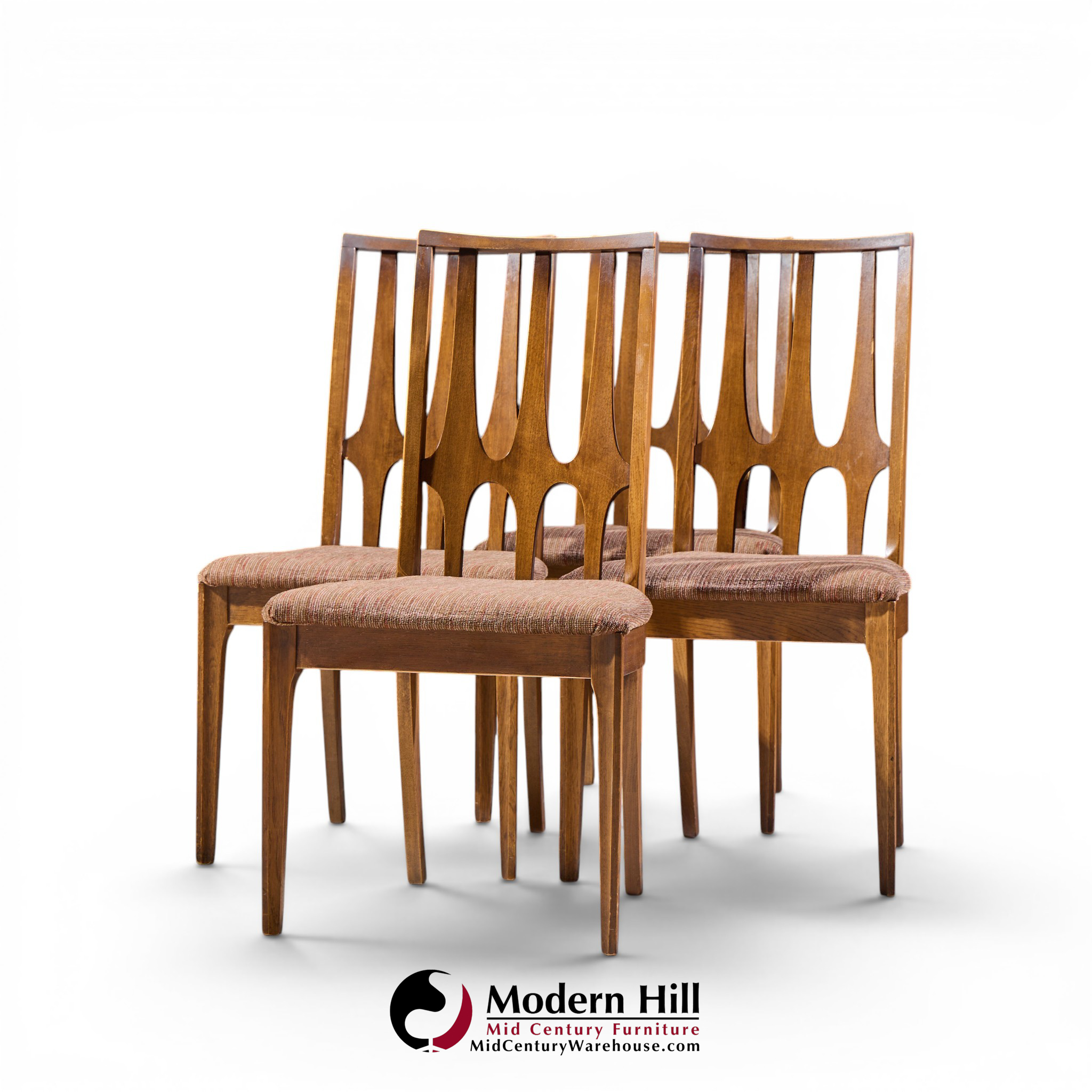 broyhill brasilia mid century dining chair sides - set of 4