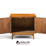 broyhill brasilia mid century walnut commode nightstands – pair