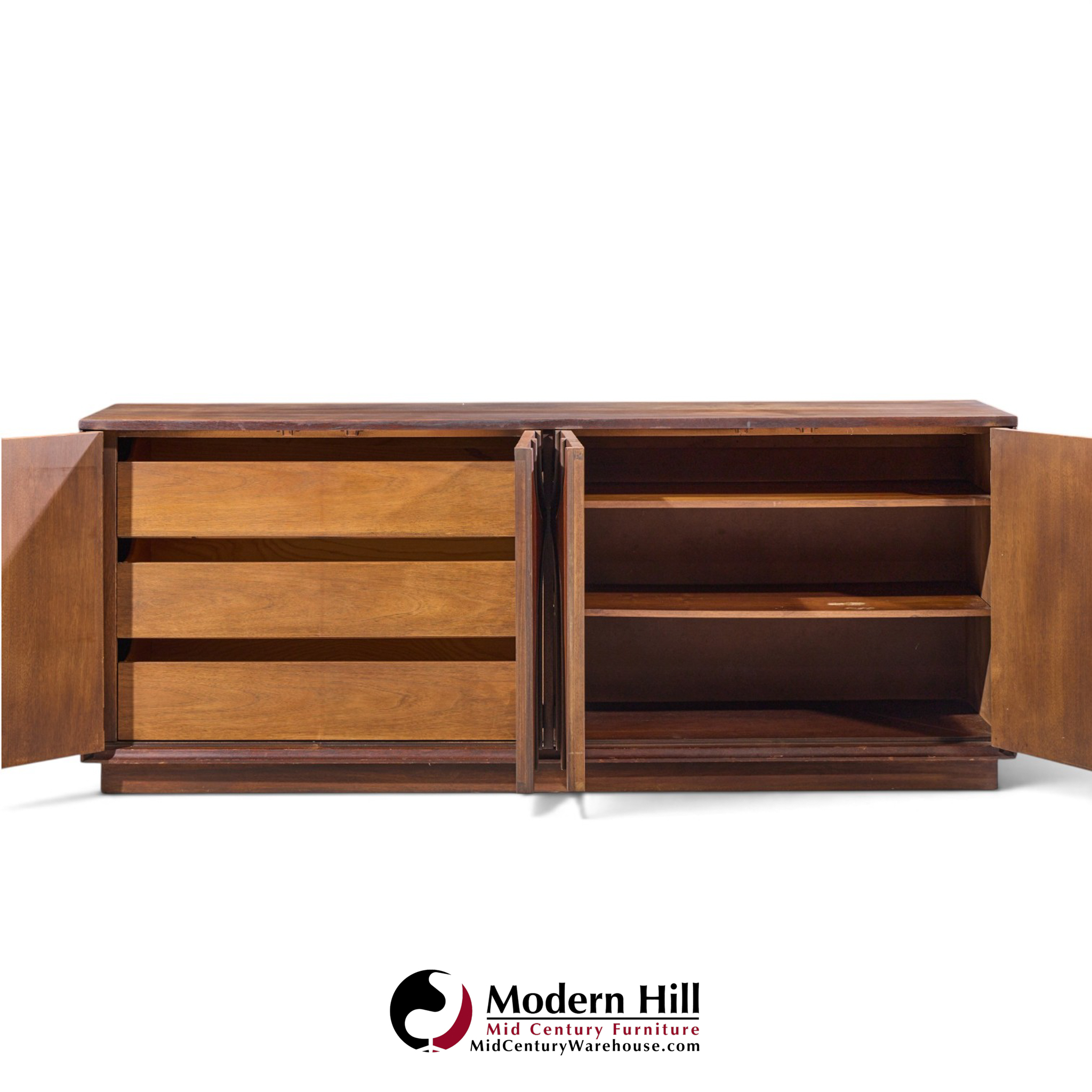 broyhill brasilia mid century walnut credenza