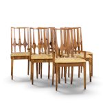 broyhill brasilia mid century walnut dining chairs - set of 6
