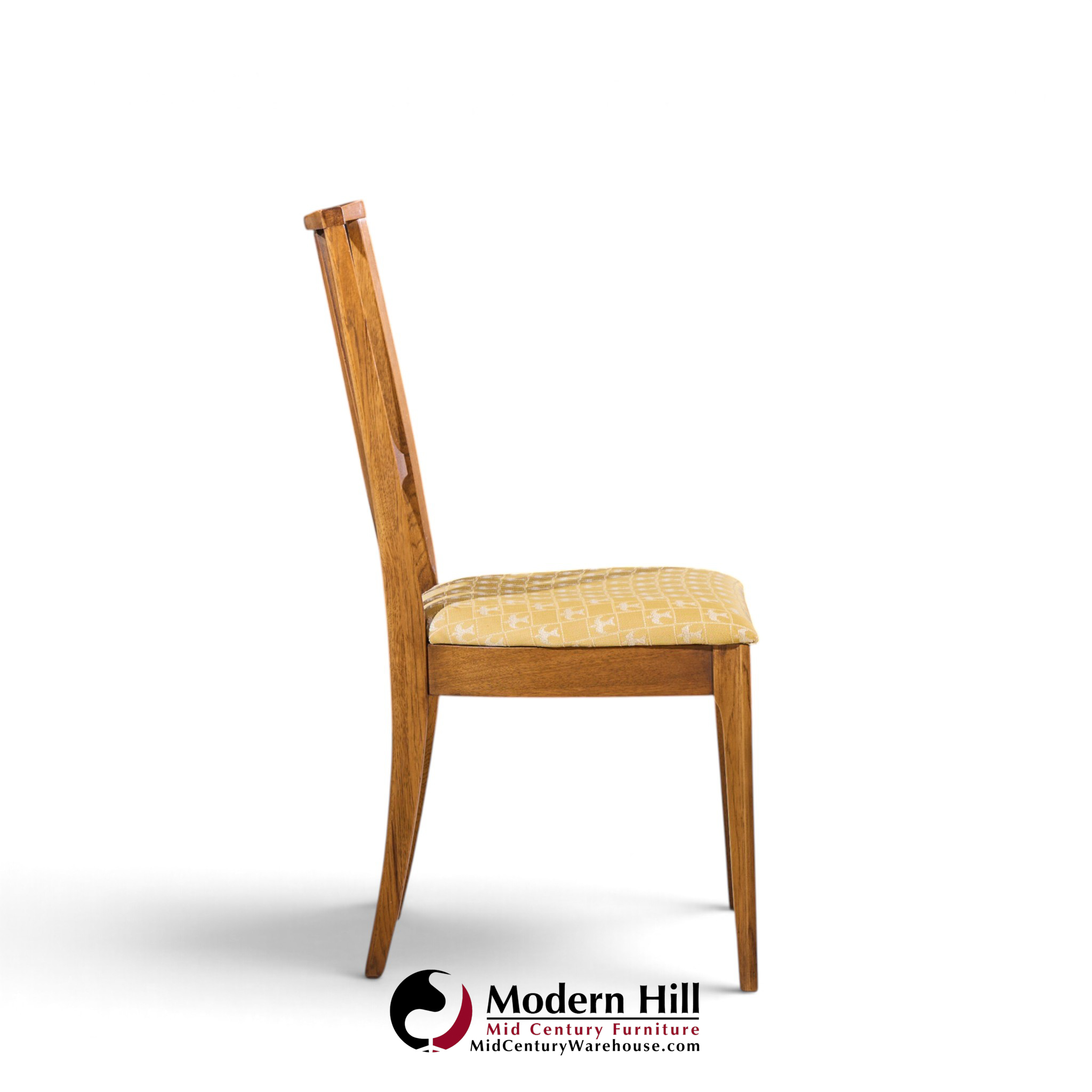 broyhill brasilia mid century walnut dining chairs - set of 6