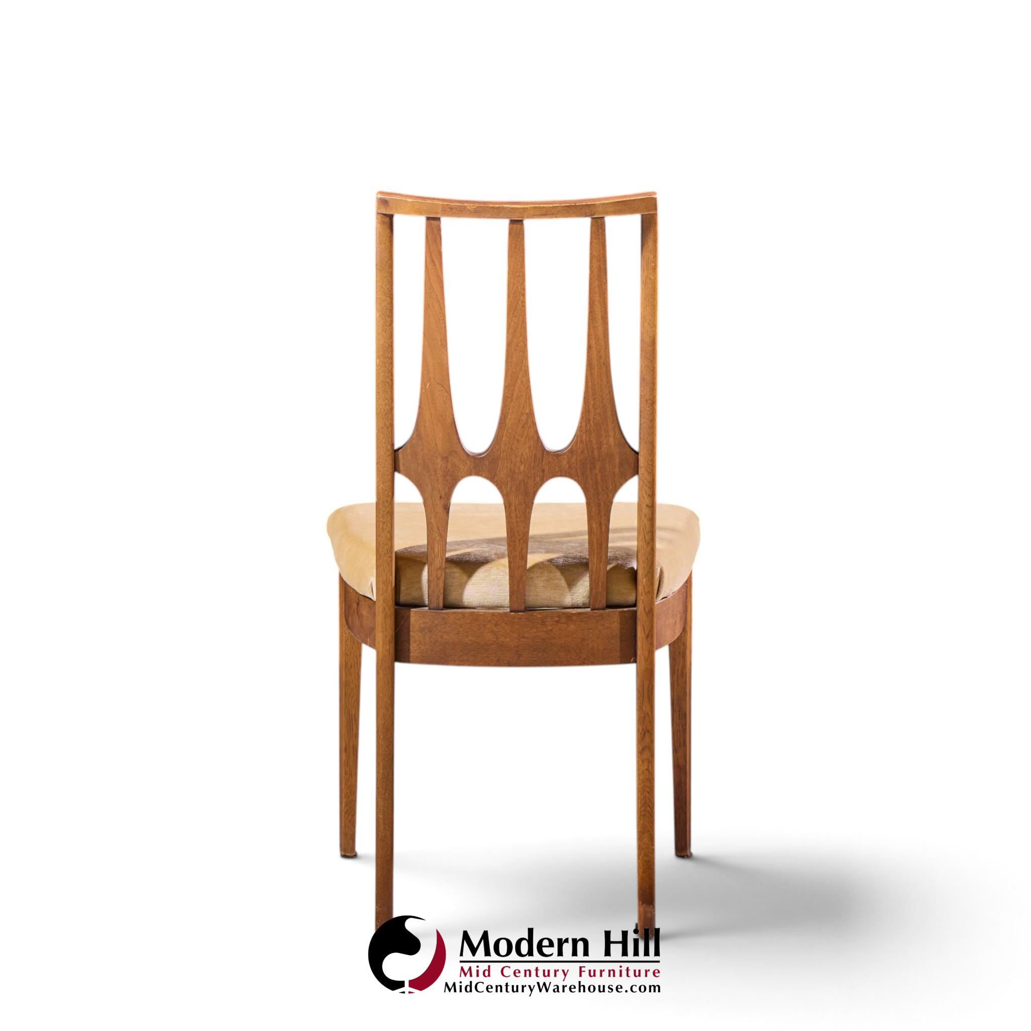 broyhill brasilia mid century walnut dining chairs - set of 6