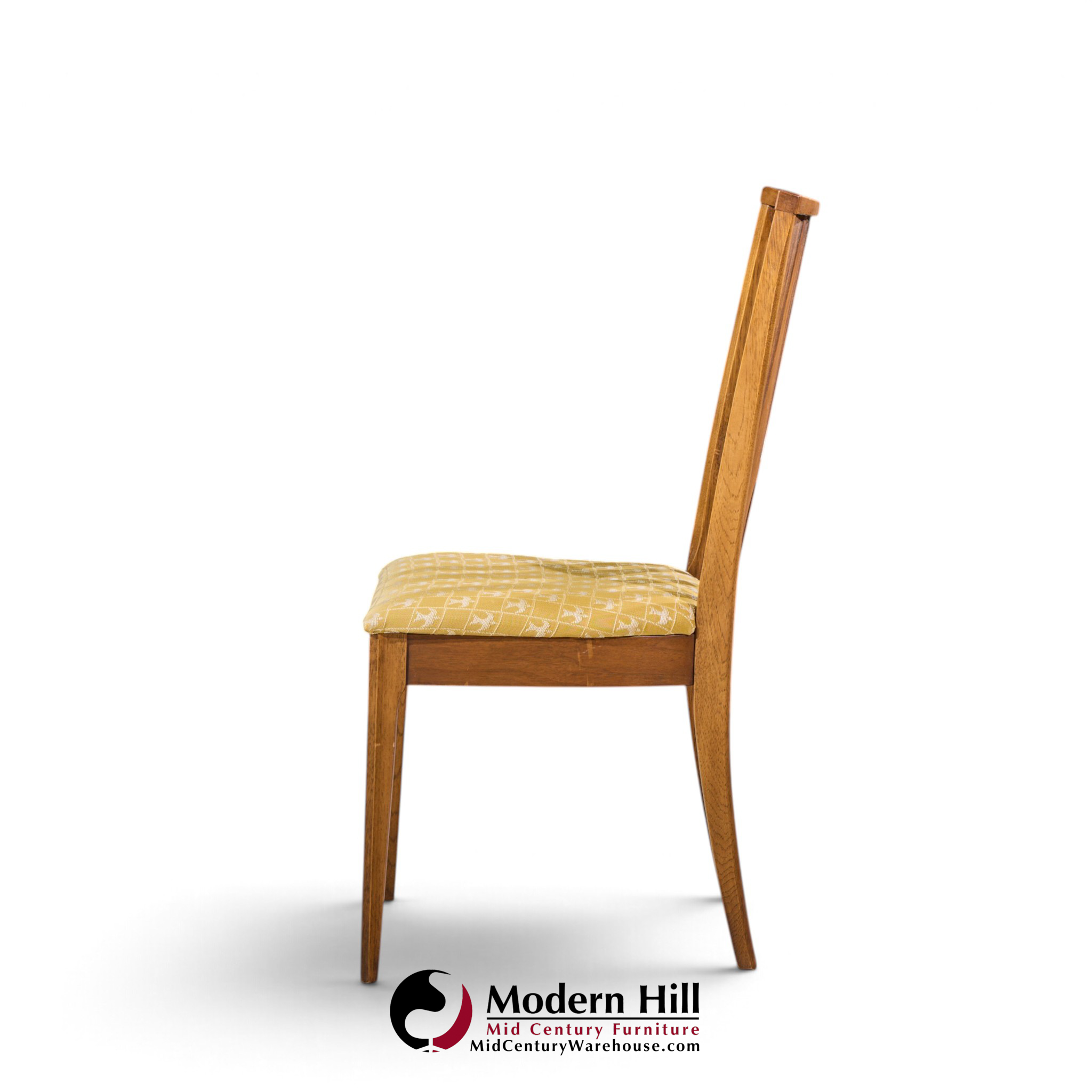 broyhill brasilia mid century walnut dining chairs - set of 6
