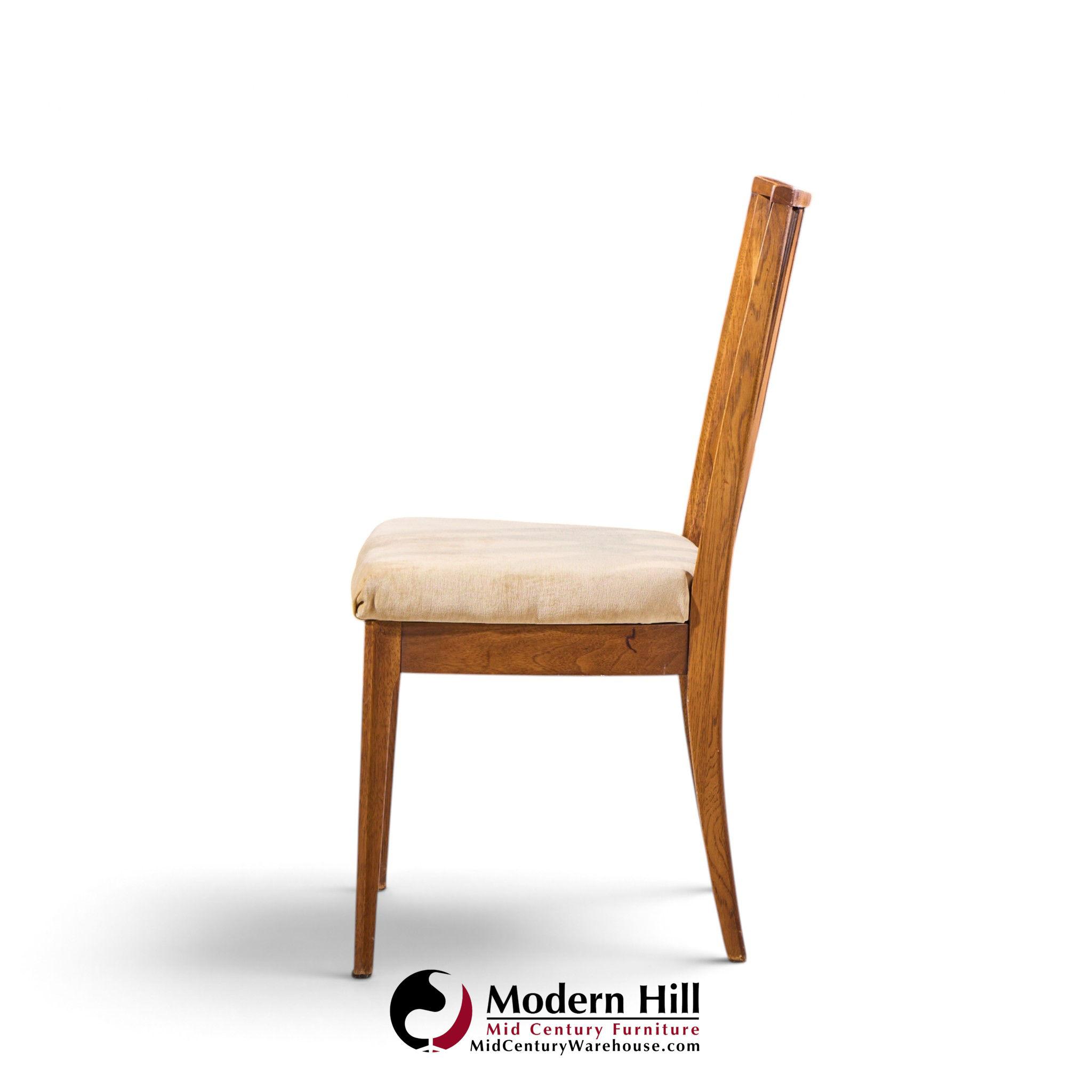 broyhill brasilia mid century walnut dining chairs - set of 6