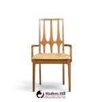 broyhill brasilia mid century walnut dining chairs - set of 6