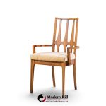 broyhill brasilia mid century walnut dining chairs - set of 6