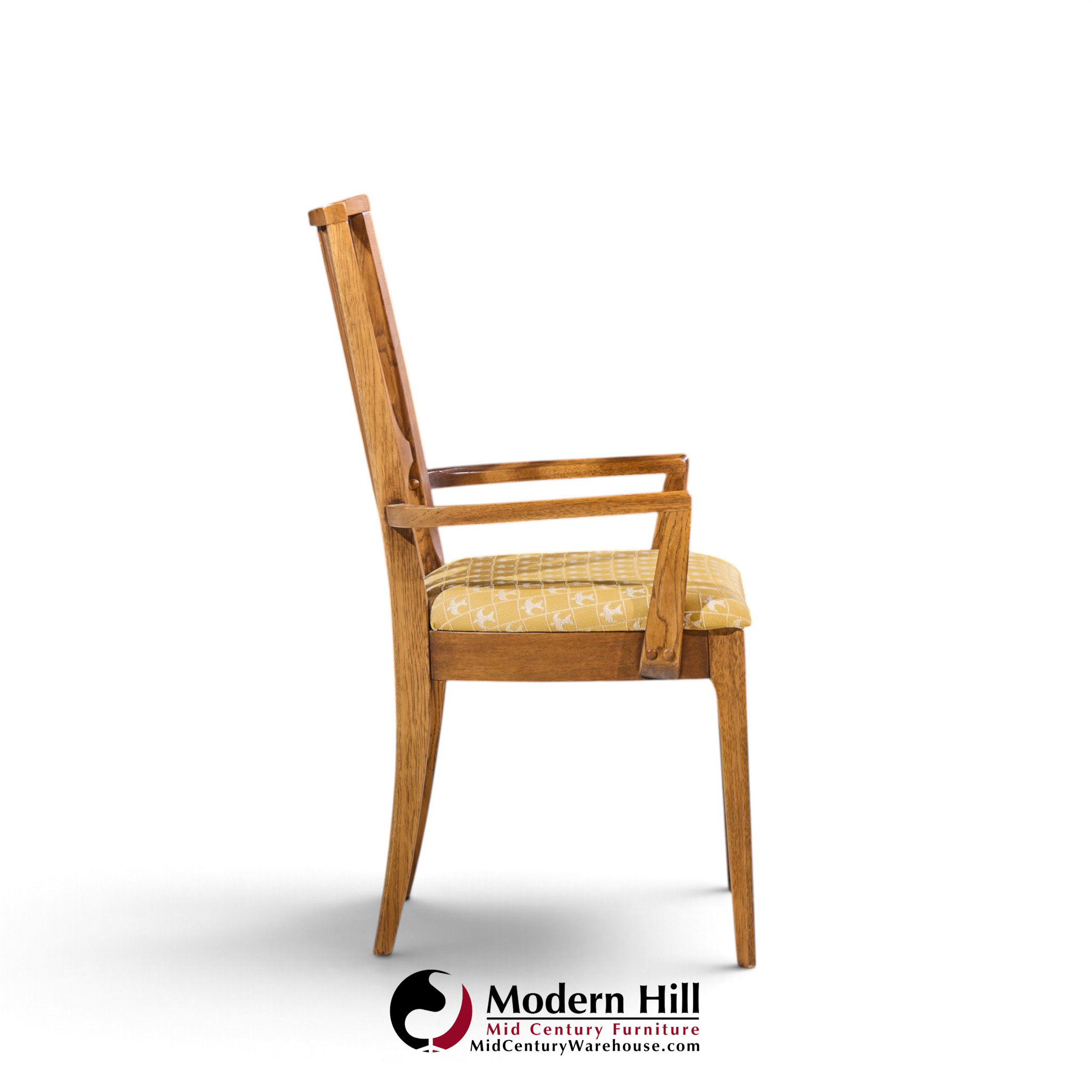broyhill brasilia mid century walnut dining chairs - set of 6