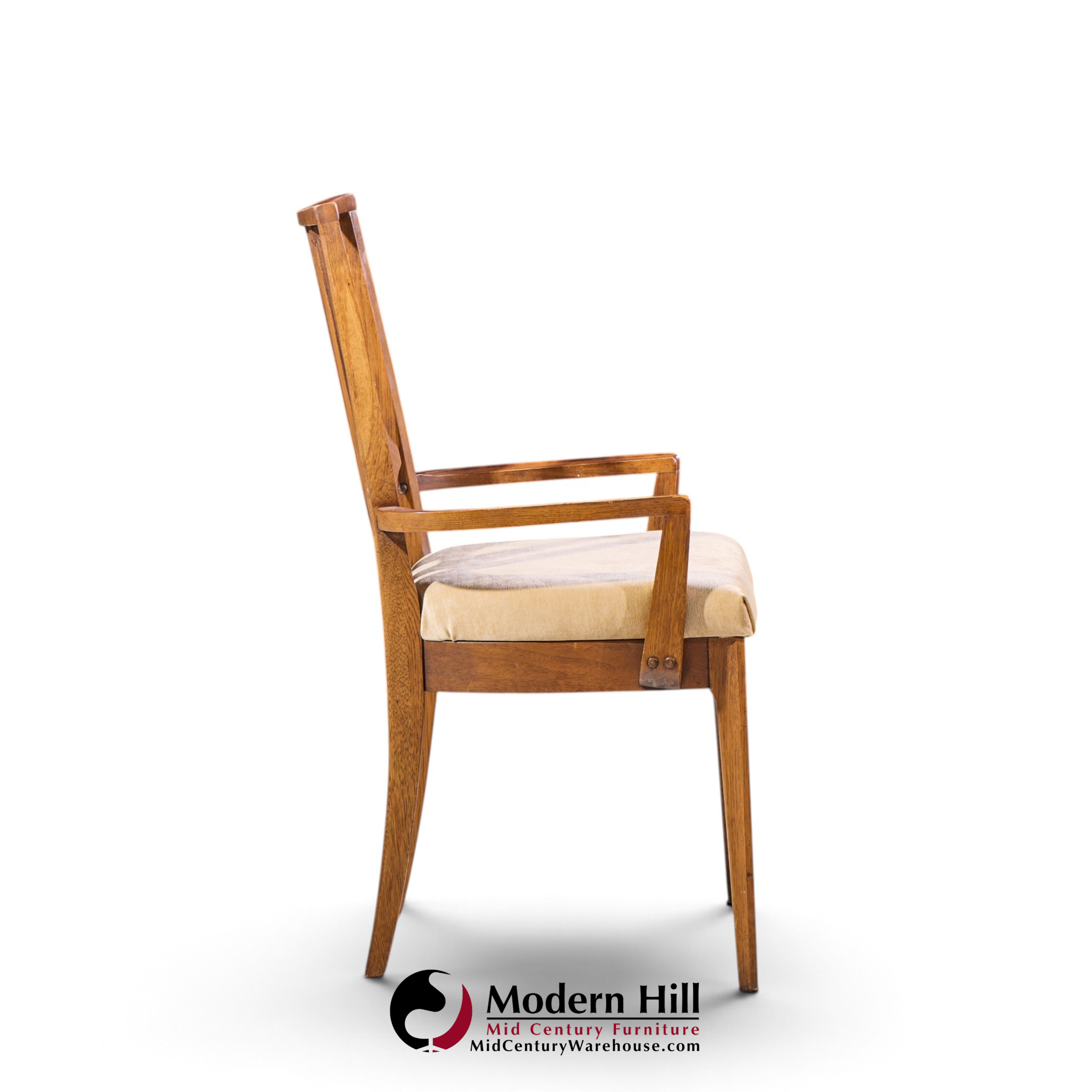 broyhill brasilia mid century walnut dining chairs - set of 6