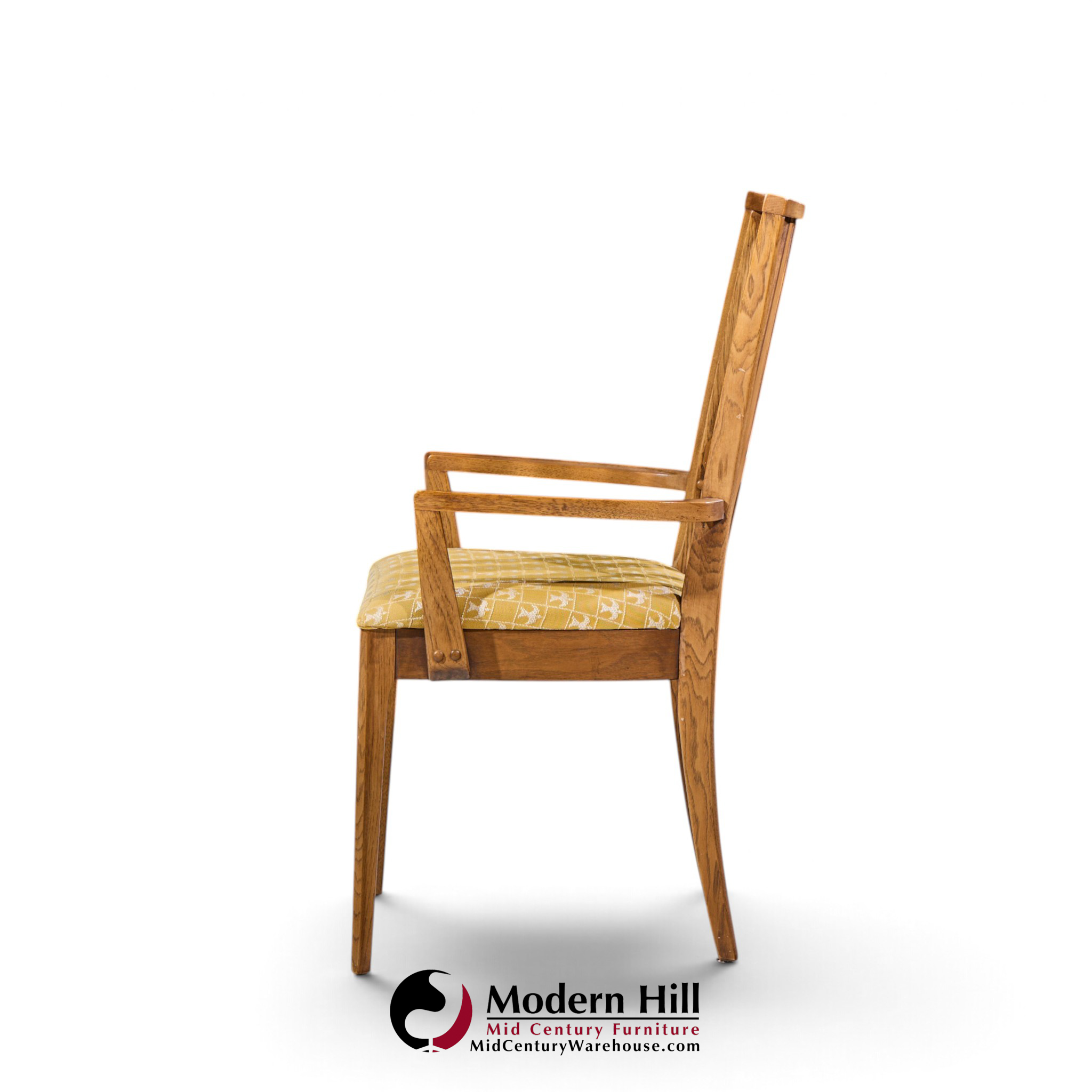 broyhill brasilia mid century walnut dining chairs - set of 6
