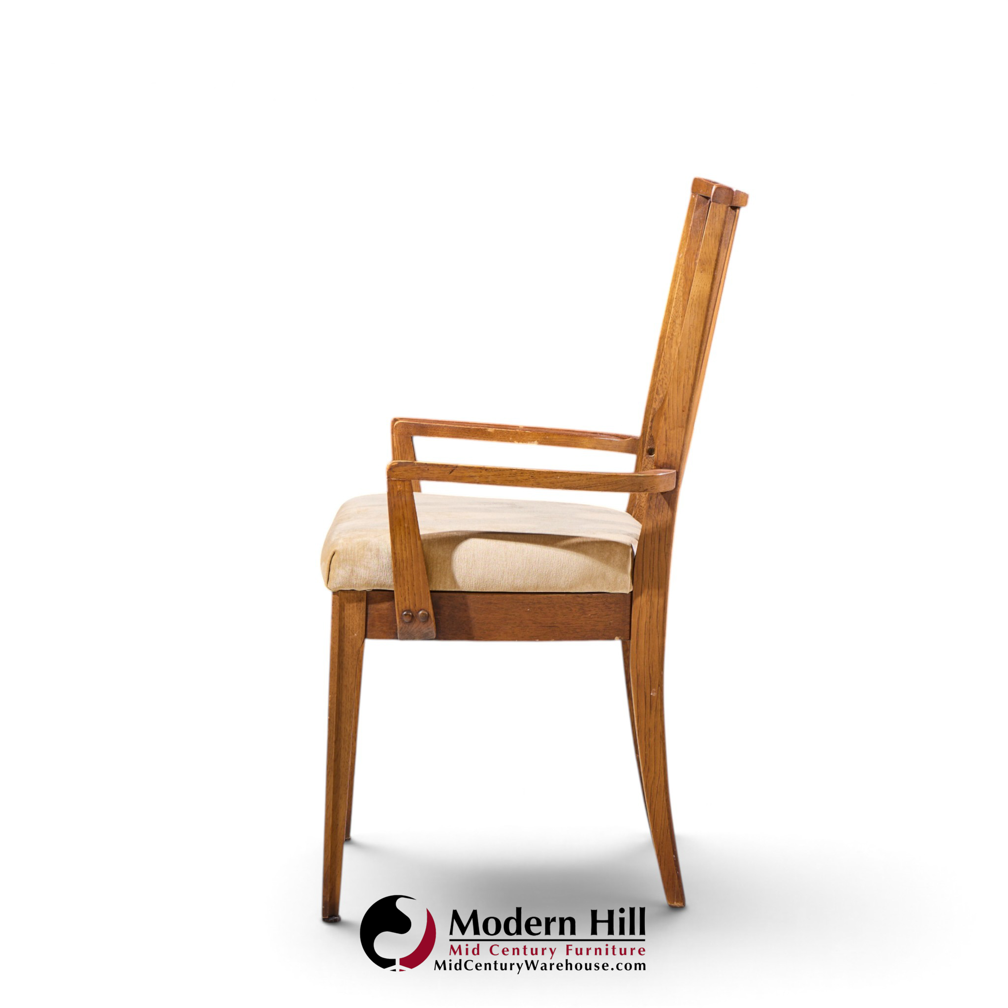 broyhill brasilia mid century walnut dining chairs - set of 6