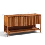 broyhill brasilia mid century walnut fluted credenza