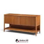 broyhill brasilia mid century walnut fluted credenza