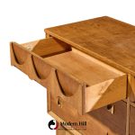 broyhill brasilia mid century walnut and brass 6 drawer dresser