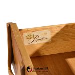 broyhill brasilia mid century walnut and brass 6 drawer dresser