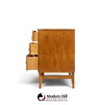 broyhill brasilia mid century walnut and brass 6 drawer dresser