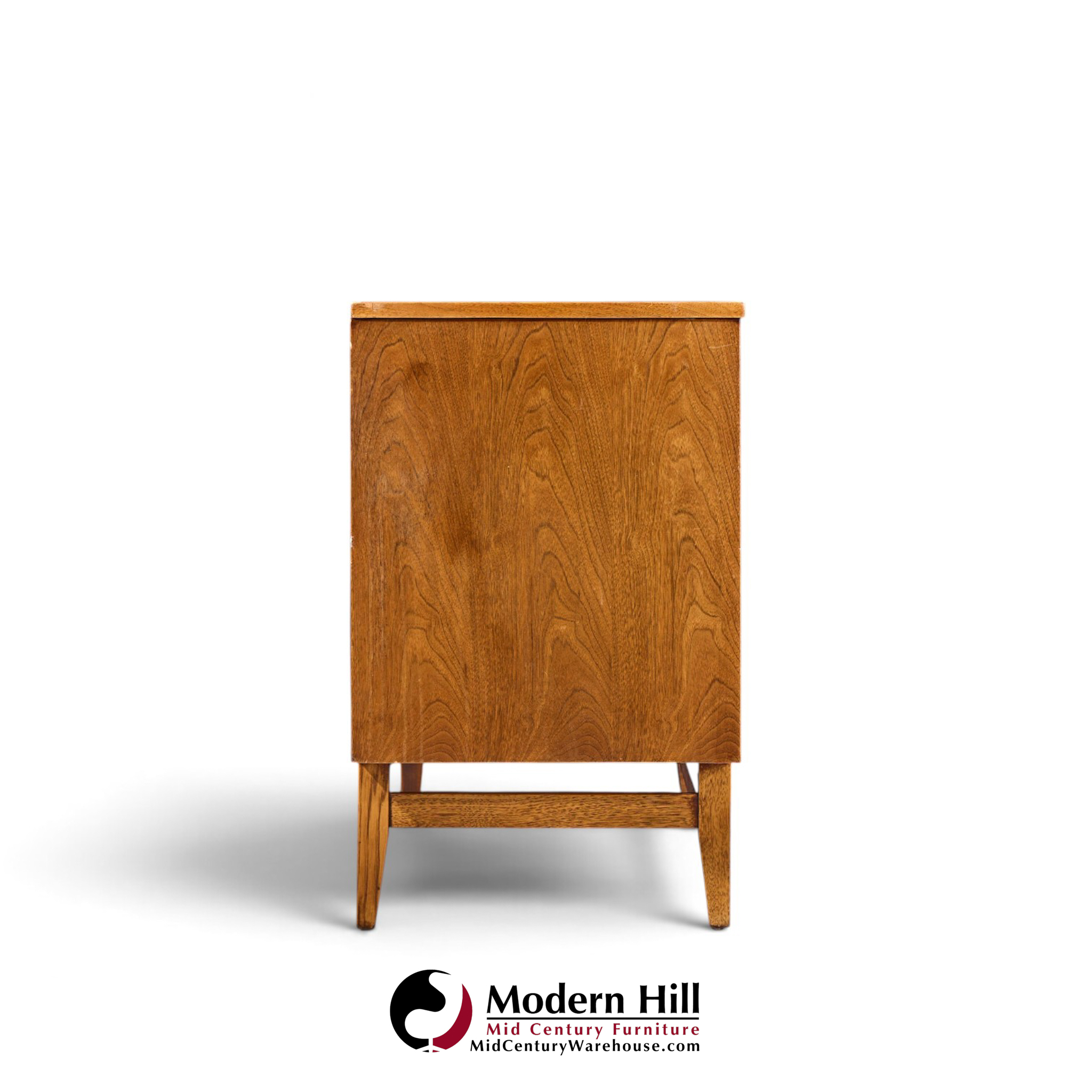 broyhill brasilia mid century walnut and brass 6 drawer dresser