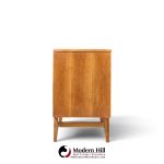 broyhill brasilia mid century walnut and brass 6-drawer lowboy dresser