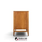 broyhill brasilia mid century walnut and brass 66 inch credenza