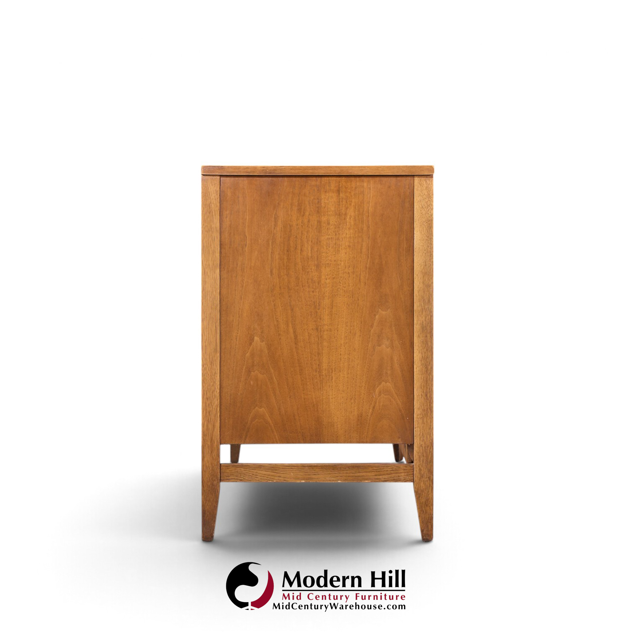 broyhill brasilia mid century walnut and brass 66 inch credenza