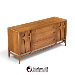 broyhill brasilia mid century walnut and brass 66 inch credenza