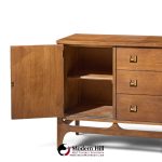 broyhill brasilia mid century walnut and brass credenza
