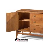 broyhill brasilia mid century walnut and brass credenza