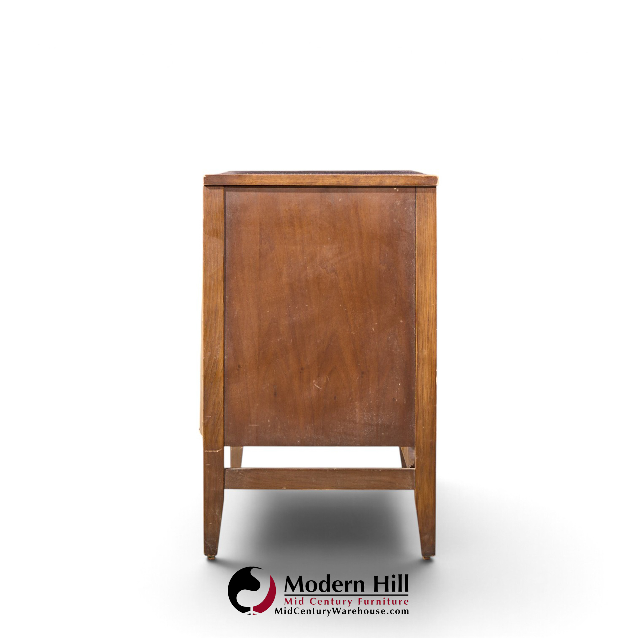 broyhill brasilia mid century walnut and brass credenza