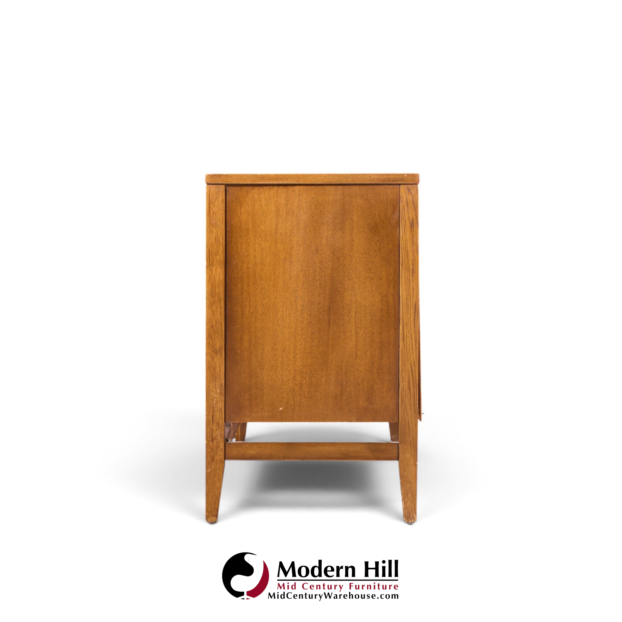 broyhill brasilia mid century walnut and brass credenza