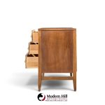 broyhill brasilia mid century walnut and brass credenza