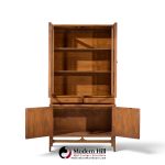 broyhill brasilia mid century walnut and brass credenza with hutch