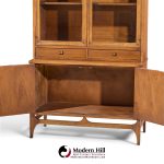 broyhill brasilia mid century walnut and brass credenza with hutch