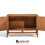 broyhill brasilia mid century walnut and brass credenza with hutch