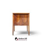 broyhill brasilia mid century walnut and brass desk