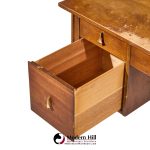 broyhill brasilia mid century walnut and brass desk