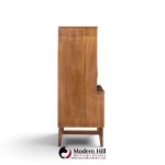 broyhill brasilia mid century walnut and brass gentleman chest highboy dresser