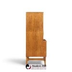 broyhill brasilia mid century walnut and brass gentlemans chest highboy dresser