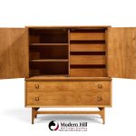 broyhill brasilia mid century walnut and brass gentlemans chest highboy dresser