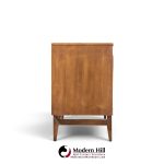 broyhill brasilia mid century walnut and brass lowboy 9 drawer dresser