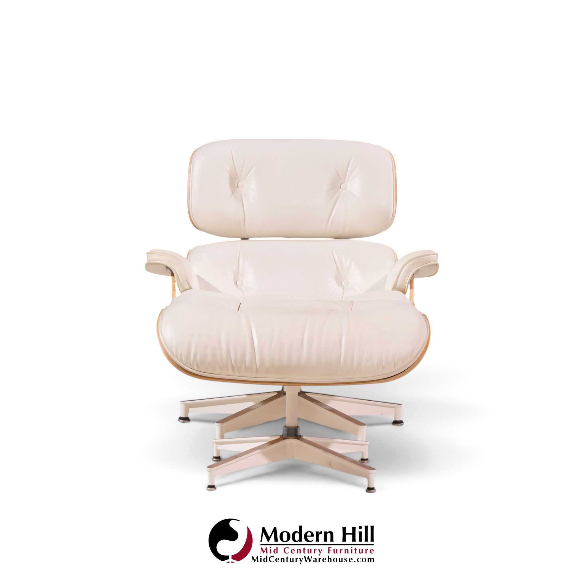 charles and ray eames for herman miller mid century white oak eames lounge chair and ottoman