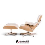 charles and ray eames for herman miller mid century white oak eames lounge chair and ottoman