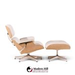 charles and ray eames for herman miller mid century white oak eames lounge chair and ottoman