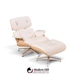 charles and ray eames for herman miller mid century white oak eames lounge chair and ottoman