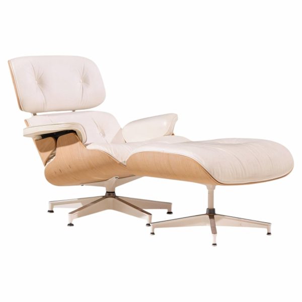 charles and ray eames for herman miller mid century white oak eames lounge chair and ottoman