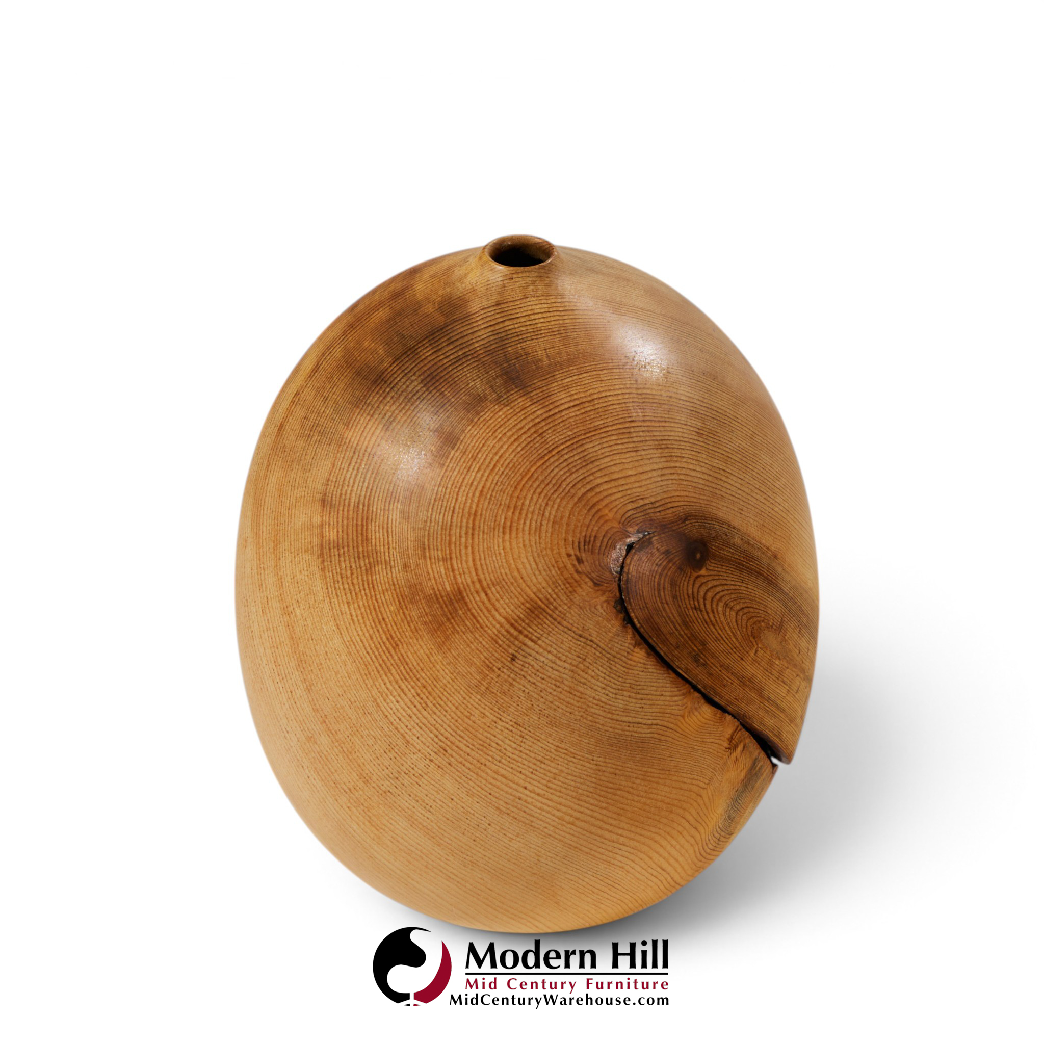 david ellsworth mid century hollow form vessel pine pot