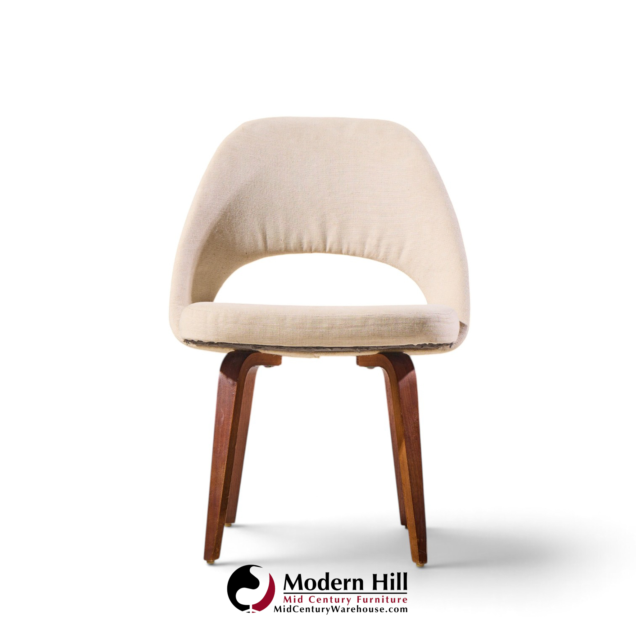 eero saarinen for knoll mid century bentwood executive dining chairs - set of 6