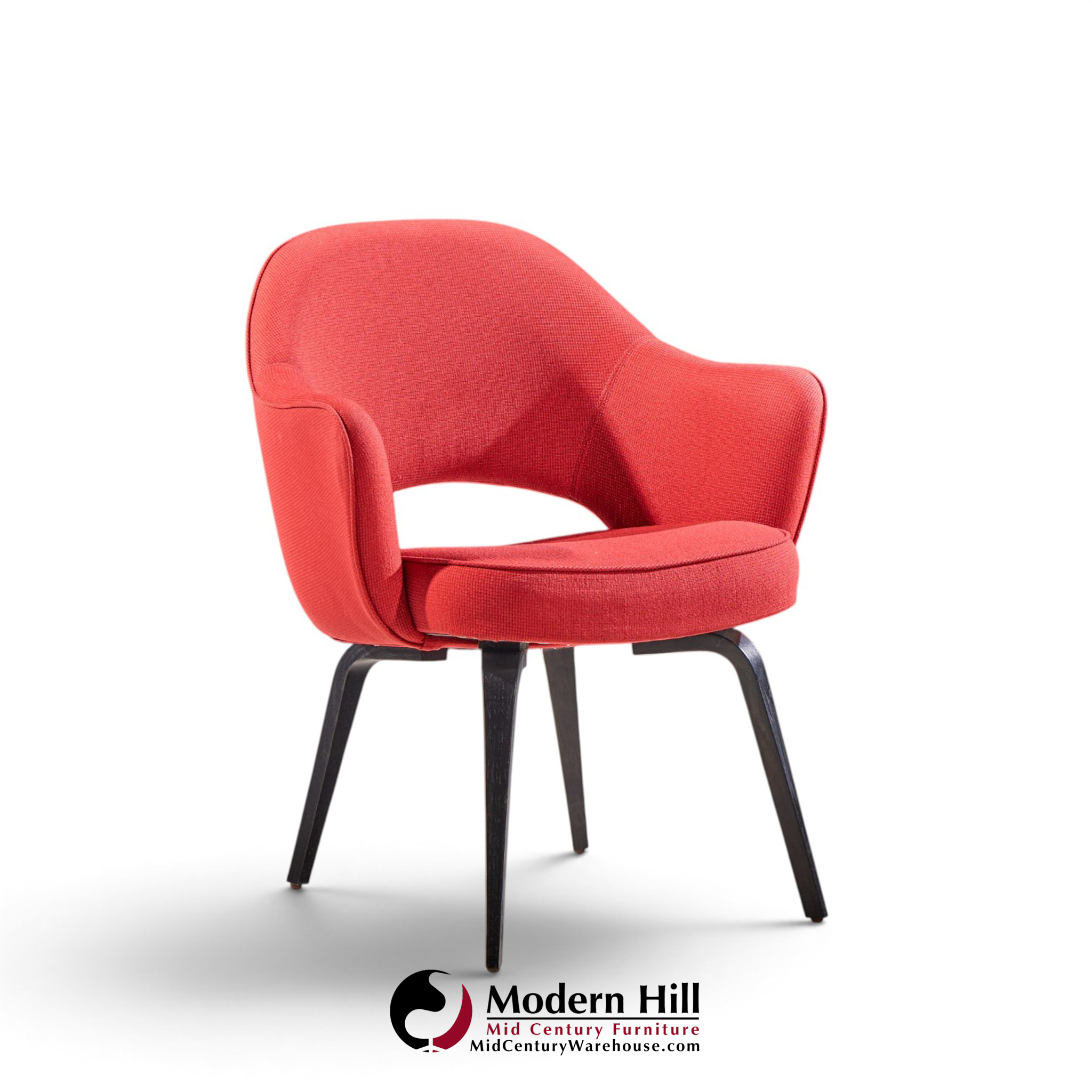 eero saarinen for knoll mid century bentwood executive dining chairs - set of 6