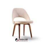 eero saarinen for knoll mid century bentwood executive dining chairs - set of 6