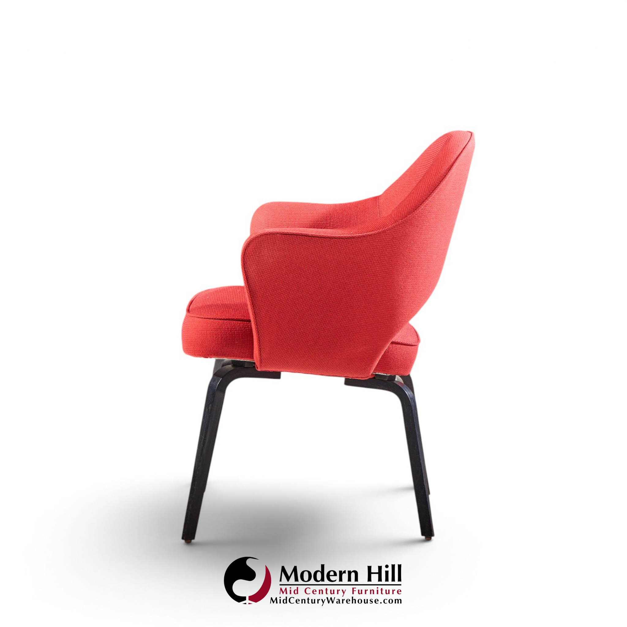 eero saarinen for knoll mid century bentwood executive dining chairs - set of 6