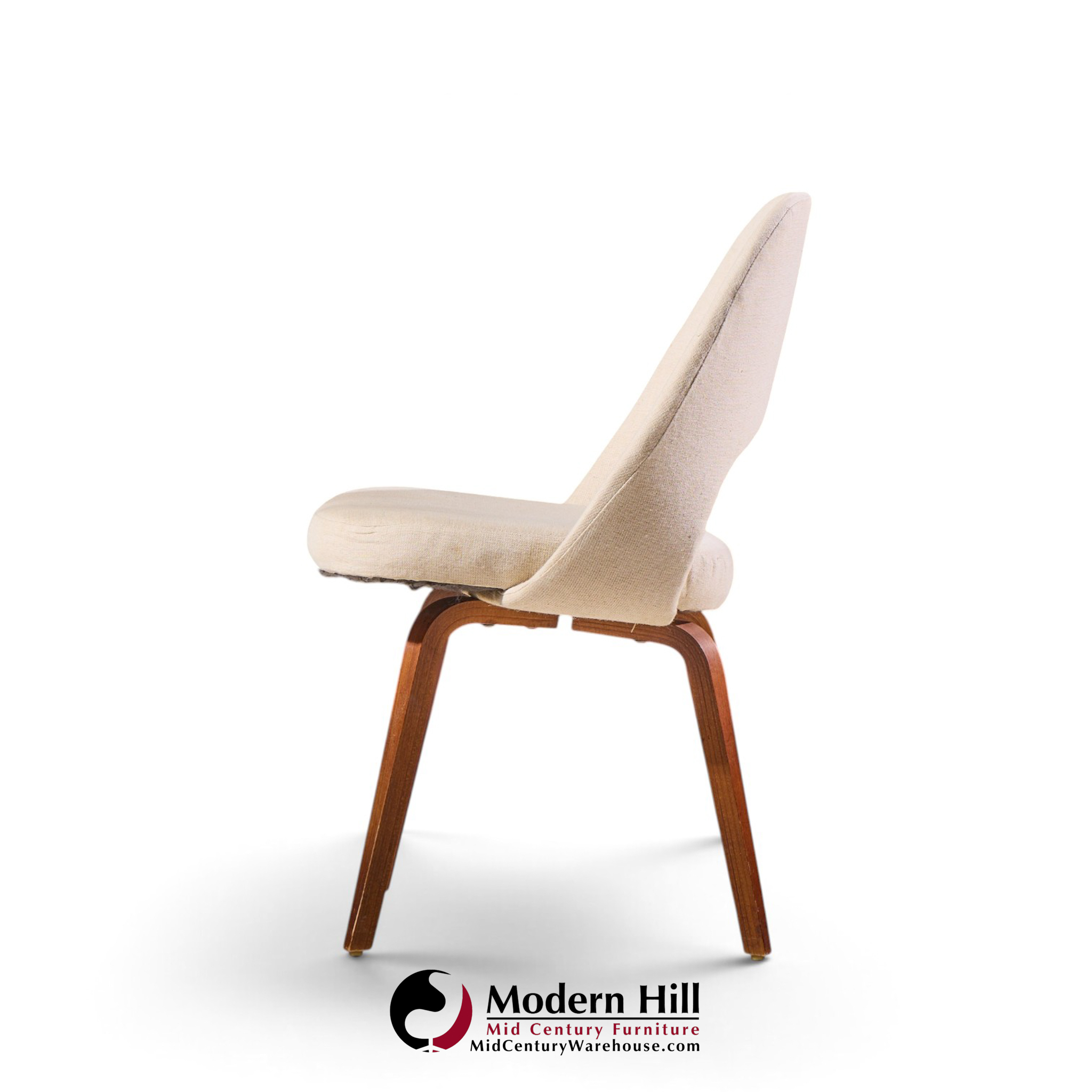 eero saarinen for knoll mid century bentwood executive dining chairs - set of 6