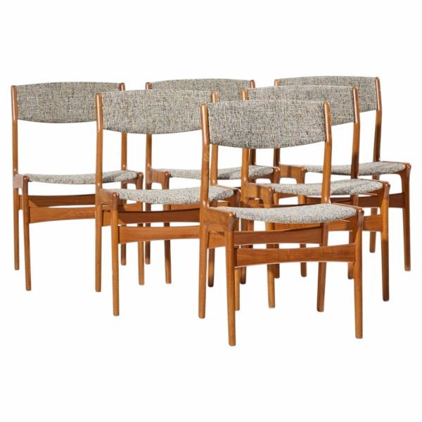 erik buch for anderstrup møbelfabrik mid century danish teak dining chairs - set of 6